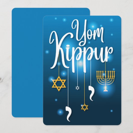 Yom Kippur Feestdagenkaart (Voorkant / Achterkant)