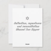 Yom Kippur Feestdagenkaart (Achterkant)