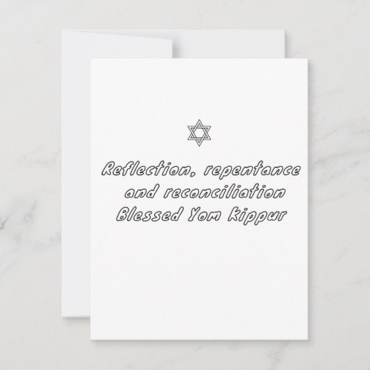 Yom Kippur Feestdagenkaart (Voorkant)