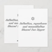 Yom Kippur Feestdagenkaart (Voorkant / Achterkant)