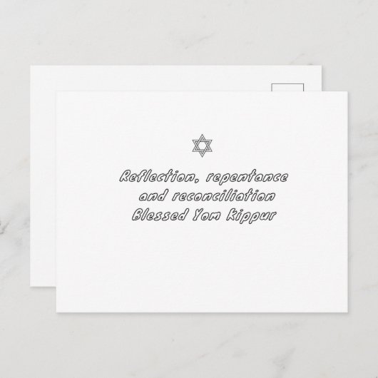 Yom Kippur Feestdagenkaart (Voorkant / Achterkant)