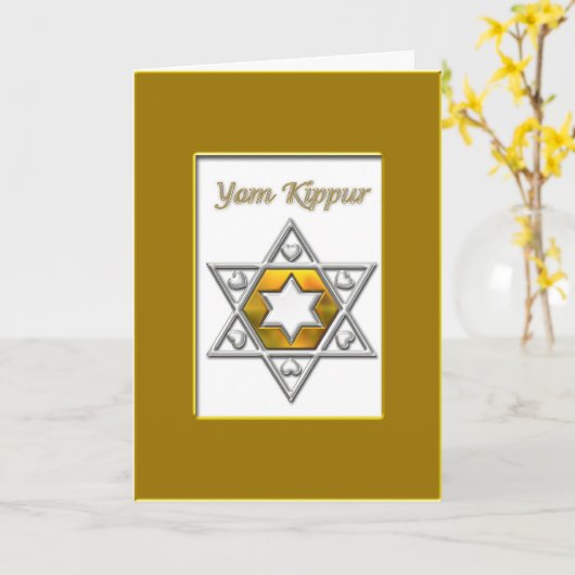 Yom Kippur Gold Kaart (Gele Bloem)