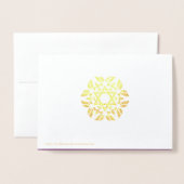 Yom Kippur Hebrew English Jewish Folie Kaart (Met envelop)