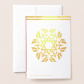 Yom Kippur Hebrew English Jewish Folie Kaart (Met envelop)