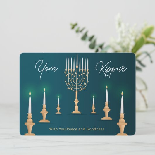 Yom Kippur Holiday Card Feestdagenkaart (Staand voorkant)