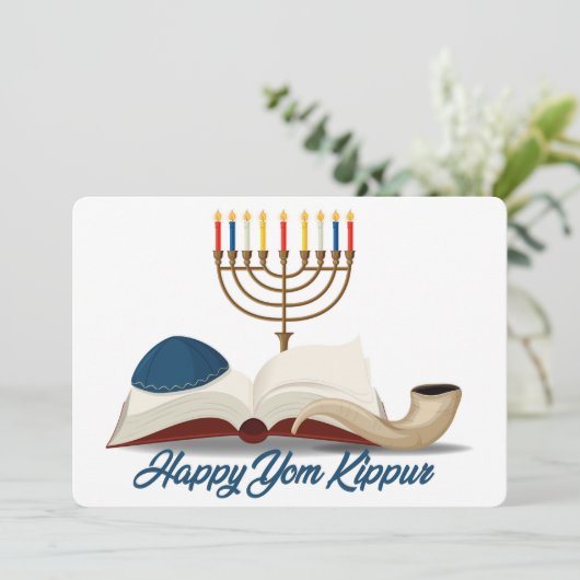 Yom Kippur Holiday Card Feestdagenkaart (Staand voorkant)