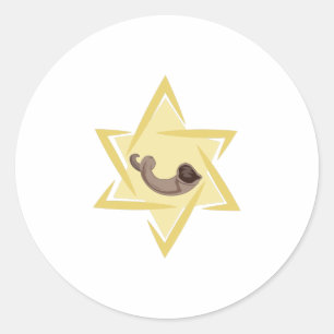 Yom Kippur Horn Ronde Sticker