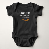 Yom Kippur Jewish Baby I Fasted Romper (Voorkant)
