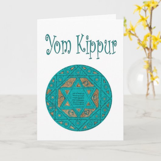 Yom Kippur-kaart Kaart (Gele Bloem)