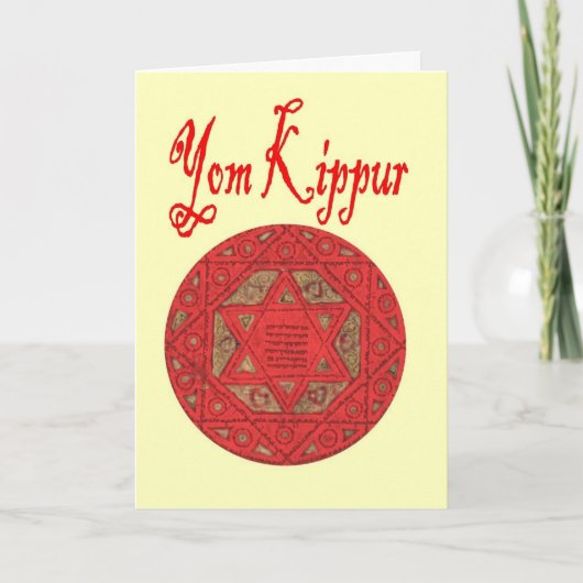 Yom Kippur-kaart Kaart (Voorkant)