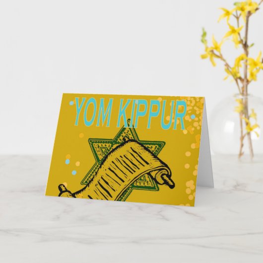 Yom Kippur-kaart Kaart (Gele Bloem)