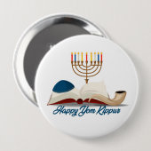 Yom Kippur Ronde Button 4,0 Cm (Voorkant /achterkant)