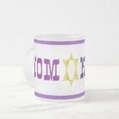 Yom Kippur & Star - Matglas Koffiemok (Voorkant links)