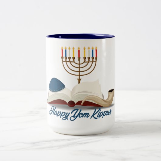 Yom Kippur Tweekleurige Koffiemok (Center)