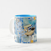 Yom Kippur Tweekleurige Koffiemok (Voorkant links)