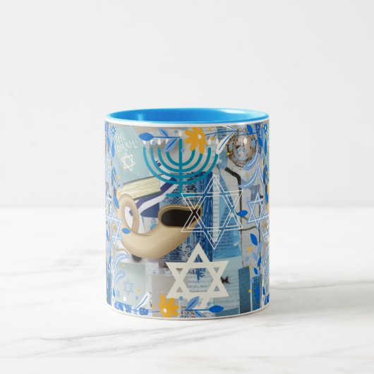Yom Kippur Tweekleurige Koffiemok (Center)