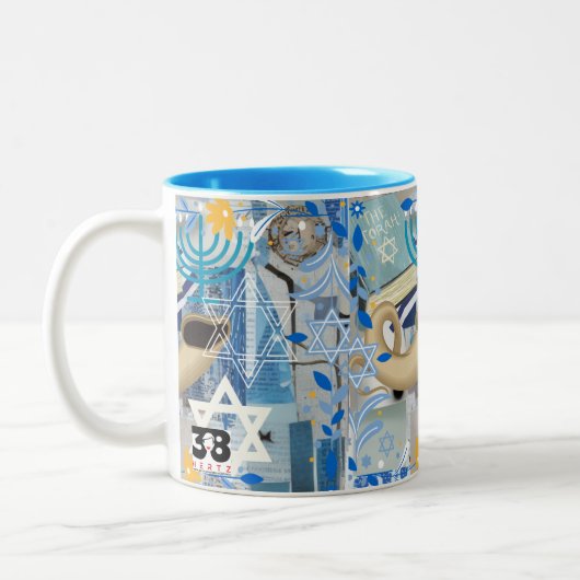 Yom Kippur Tweekleurige Koffiemok (Links)