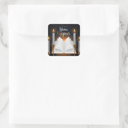 Yom Kippur Vierkante Sticker (Tas)