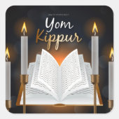 Yom Kippur Vierkante Sticker (Voorkant)