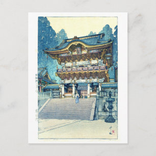 Yomeimon Gate, Hiroshi Yoshida, Woodcut Briefkaart
