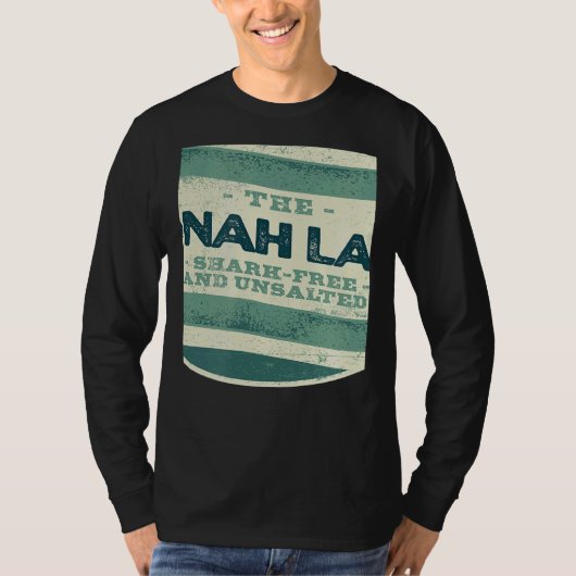 Yonah Lake Shark Free and Unsalted Camping Georgia T-shirt (Voorkant)