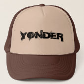 YONDER - Trucker Hat - Black en Tan Trucker Pet (Voorkant)