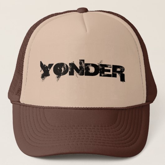 YONDER - Trucker Hat - Black en Tan Trucker Pet (Voorkant)