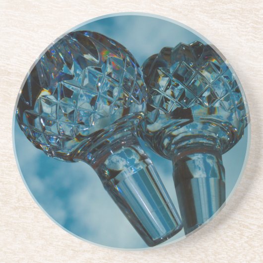 Yonderd voor de Crystal Blue Skies Zandsteen Onderzetter (Voorkant)