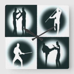 Yong Chun Gong Fu Wall Clock Vierkante Klok