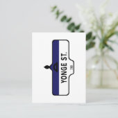 Yonge Street, Toronto Street Sign Briefkaart (Staand voorkant)