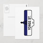Yonge Street, Toronto Street Sign Briefkaart (Voorkant / Achterkant)