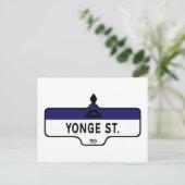 Yonge Street, Toronto Street Sign Briefkaart (Staand voorkant)