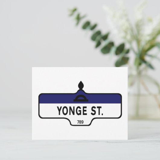 Yonge Street, Toronto Street Sign Briefkaart (Staand voorkant)