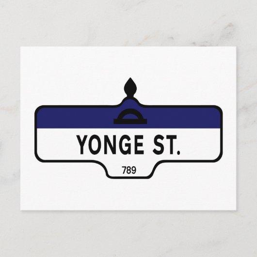 Yonge Street, Toronto Street Sign Briefkaart (Voorkant)