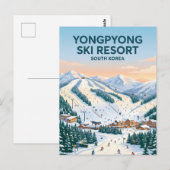 Yongpyong Ski Resort Zuid-Korea Briefkaart (Voorkant / Achterkant)