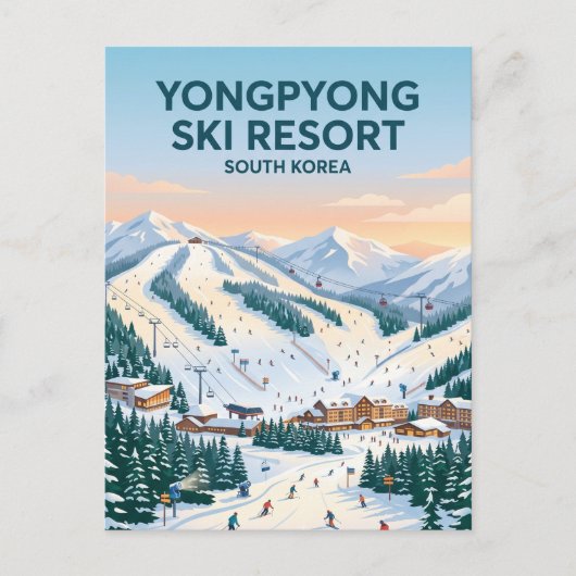 Yongpyong Ski Resort Zuid-Korea Briefkaart (Voorkant)