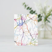 Yongzhou China City Map Briefkaart (Staand voorkant)