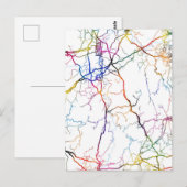 Yongzhou China City Map Briefkaart (Voorkant / Achterkant)