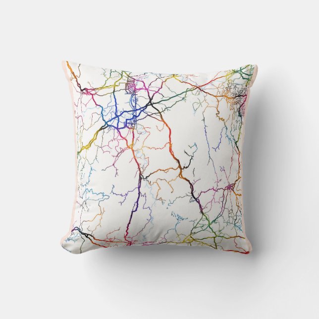 Yongzhou China City Map Kussen (Voorkant)