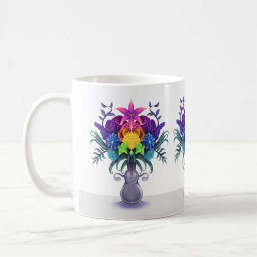 "Yoni" - Colorful Floral Bouquet Mok (Links)