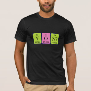 Yoni periodiek lijstnaam shirt