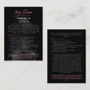 Yoni Steam Benefits Infocard Visitekaartje