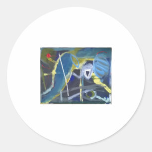 Yoni Zweep-Stok Jeff Hankamer Artjunkhaus Yoga Kun Ronde Sticker