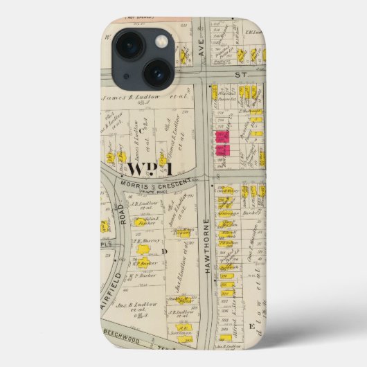 Yonkers Map Atlas Case-Mate iPhone Case (Achterkant)