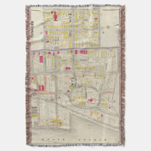 Yonkers Map Atlas Deken (Voorkant Verticaal)