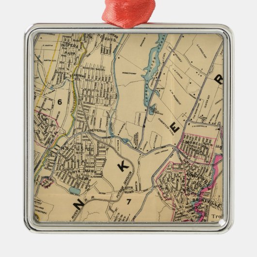 Yonkers, New York 11 Metalen Ornament (Voorkant)