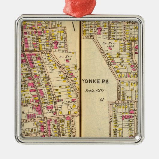 Yonkers, New York 11 Metalen Ornament (Voorkant)