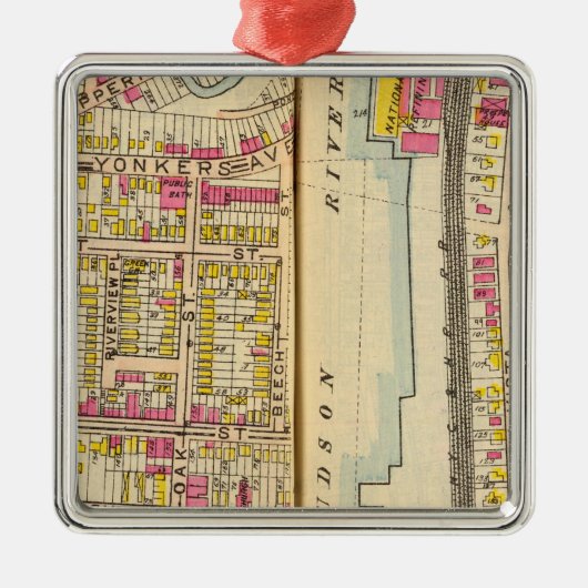 Yonkers, New York 14 Metalen Ornament (Voorkant)