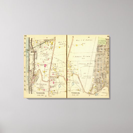 Yonkers, New York 18 Canvas Afdruk (Voorkant)