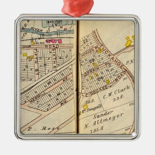 Yonkers, New York 2 Metalen Ornament (Voorkant)